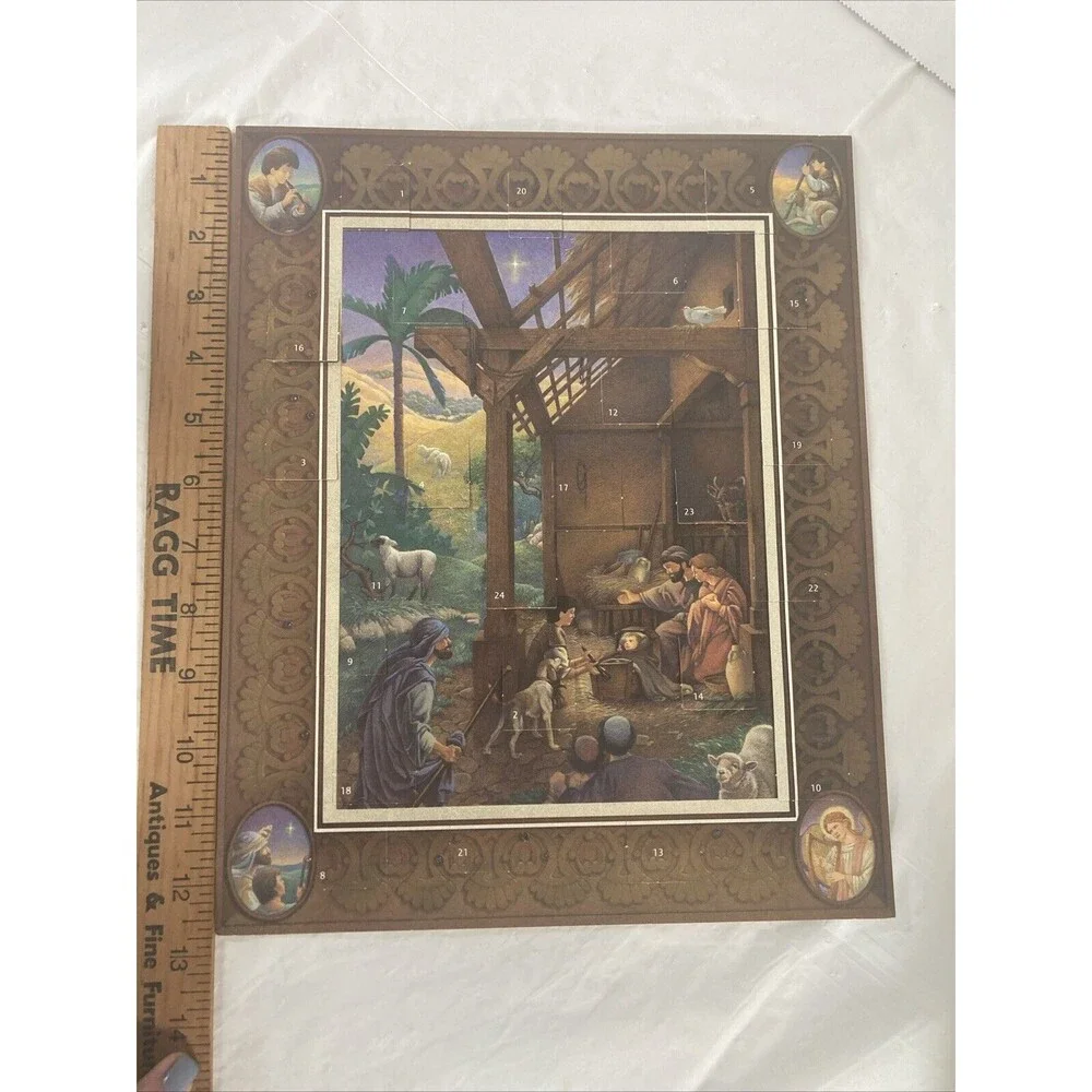 Hallmark Advent Calendar Circa 1980’s Nativity Scene Christmas Baby Jesus USA